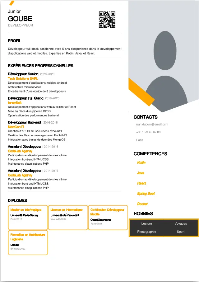 CV card
