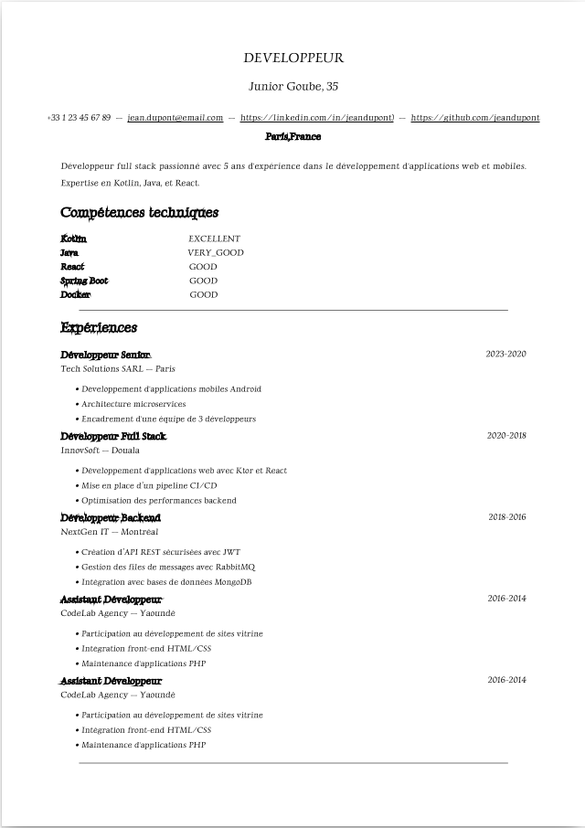 CV